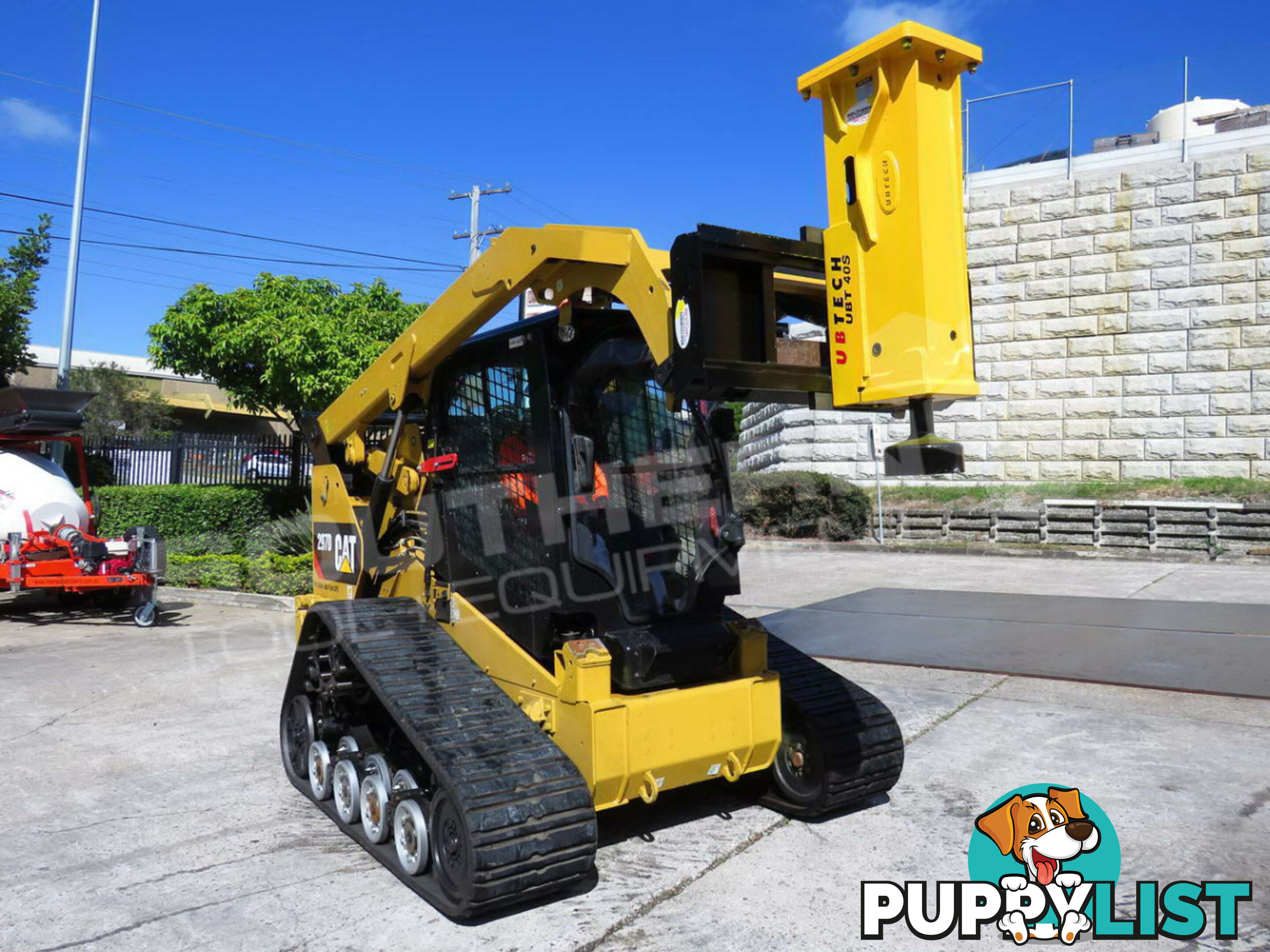  UBTECH Hydraulic Post Driving Silenced Hammer UBT40S Skid Steer Loader 