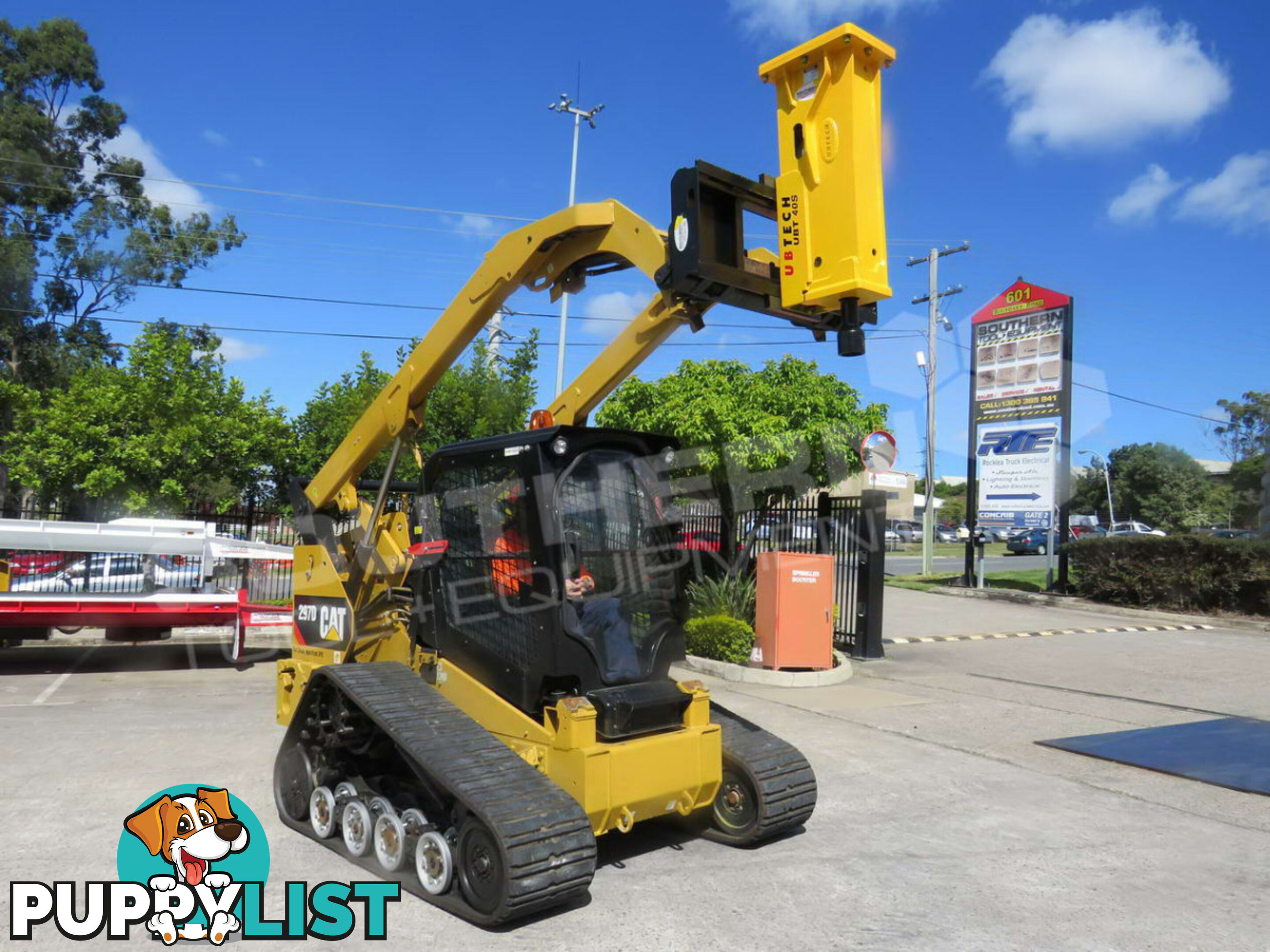  UBTECH Hydraulic Post Driving Silenced Hammer UBT40S Skid Steer Loader 