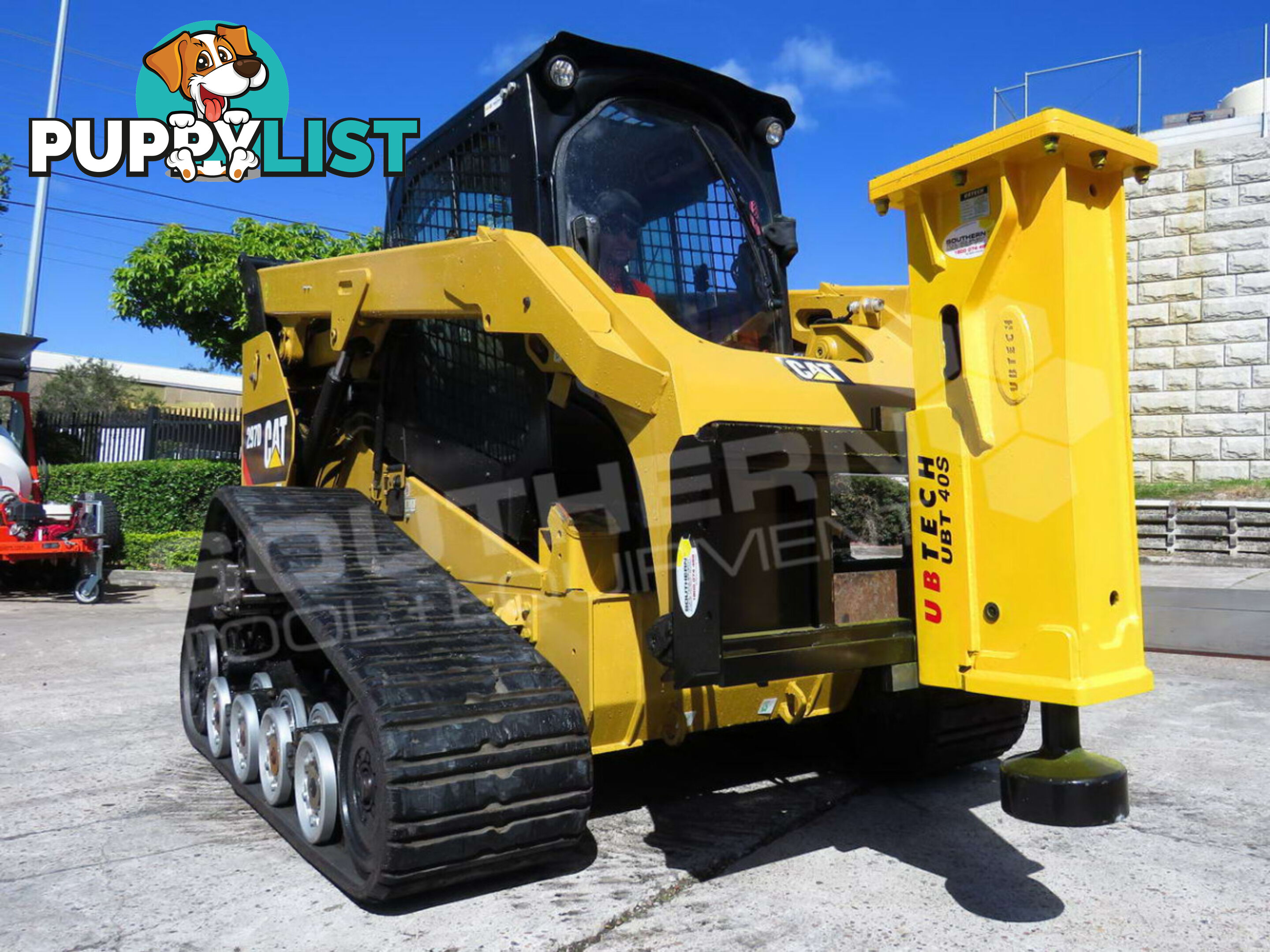  UBTECH Hydraulic Post Driving Silenced Hammer UBT40S Skid Steer Loader 