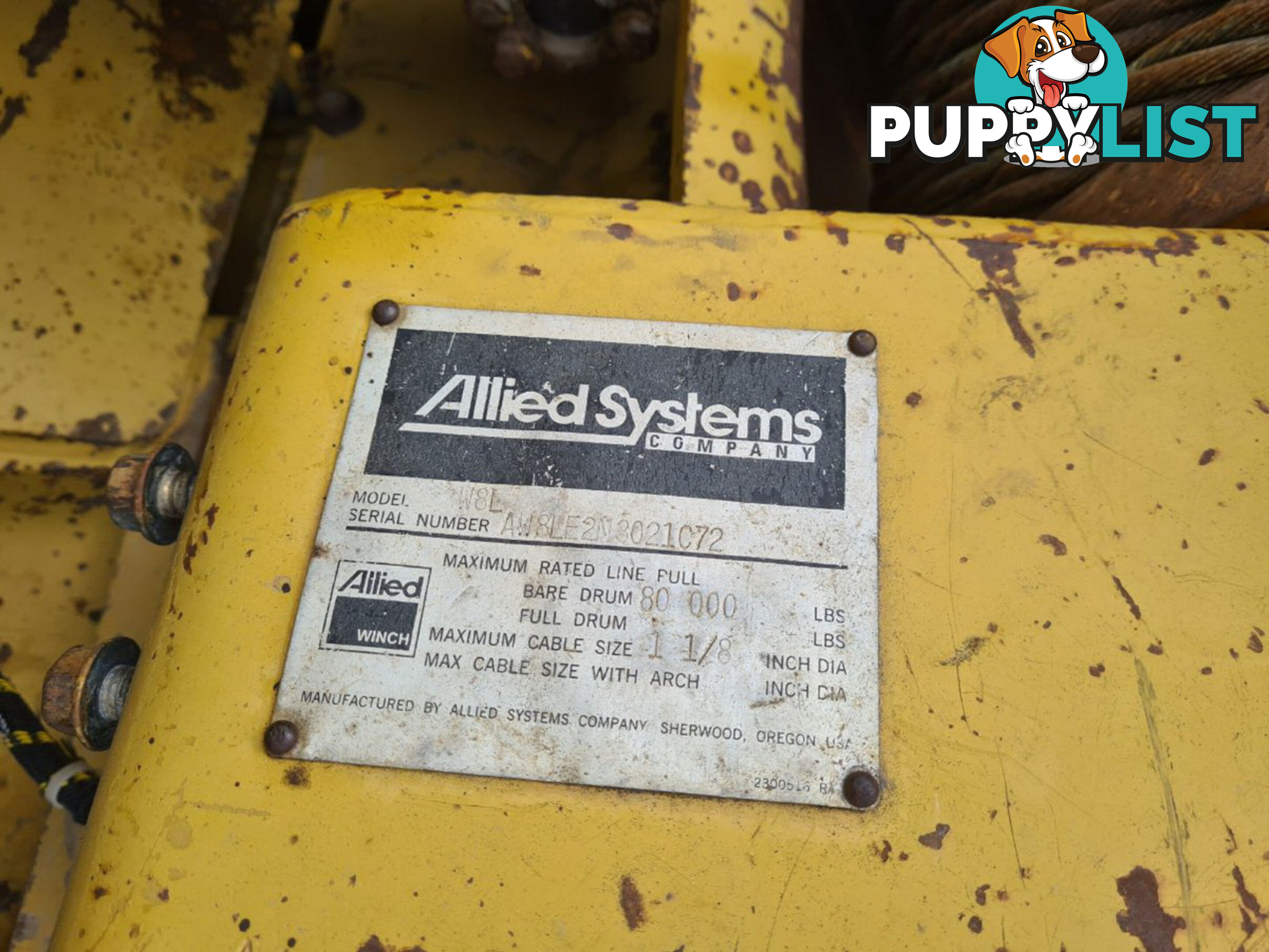 USED CATERPILLAR D7R D7H Dozer Winch Allied W8L (Stock No. 54782)