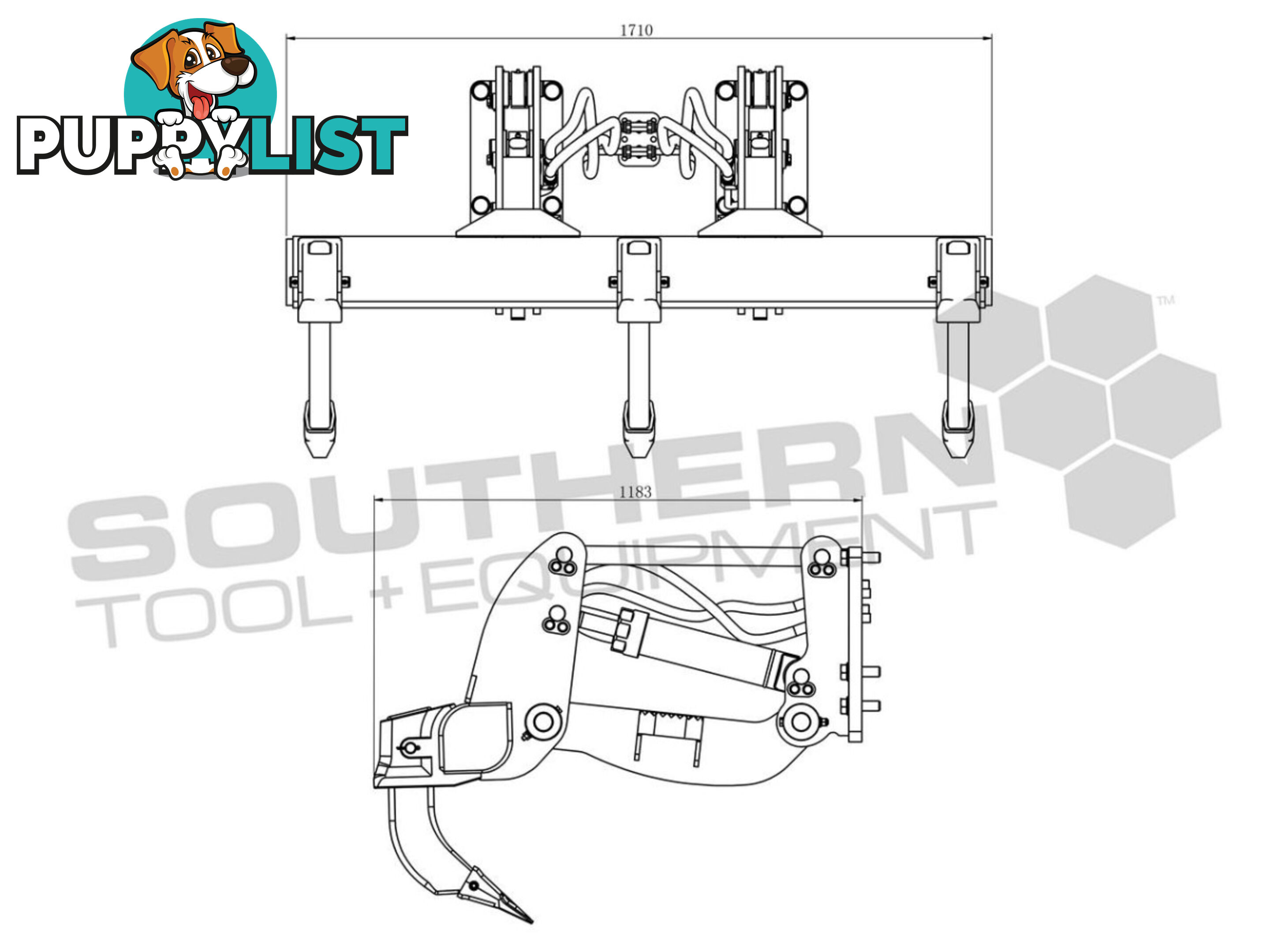 Caterpillar D3G Two Barrel Dozer Rippers