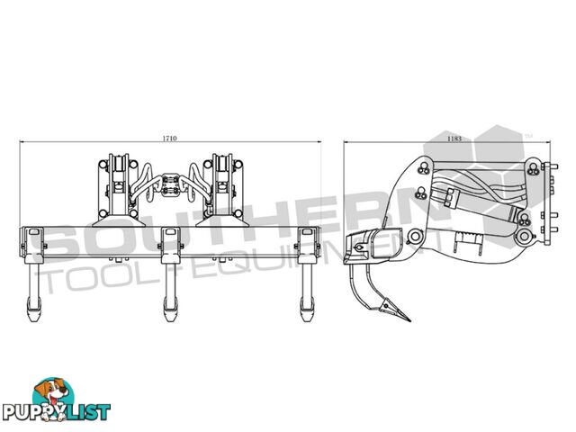 Caterpillar D3G Two Barrel Dozer Rippers