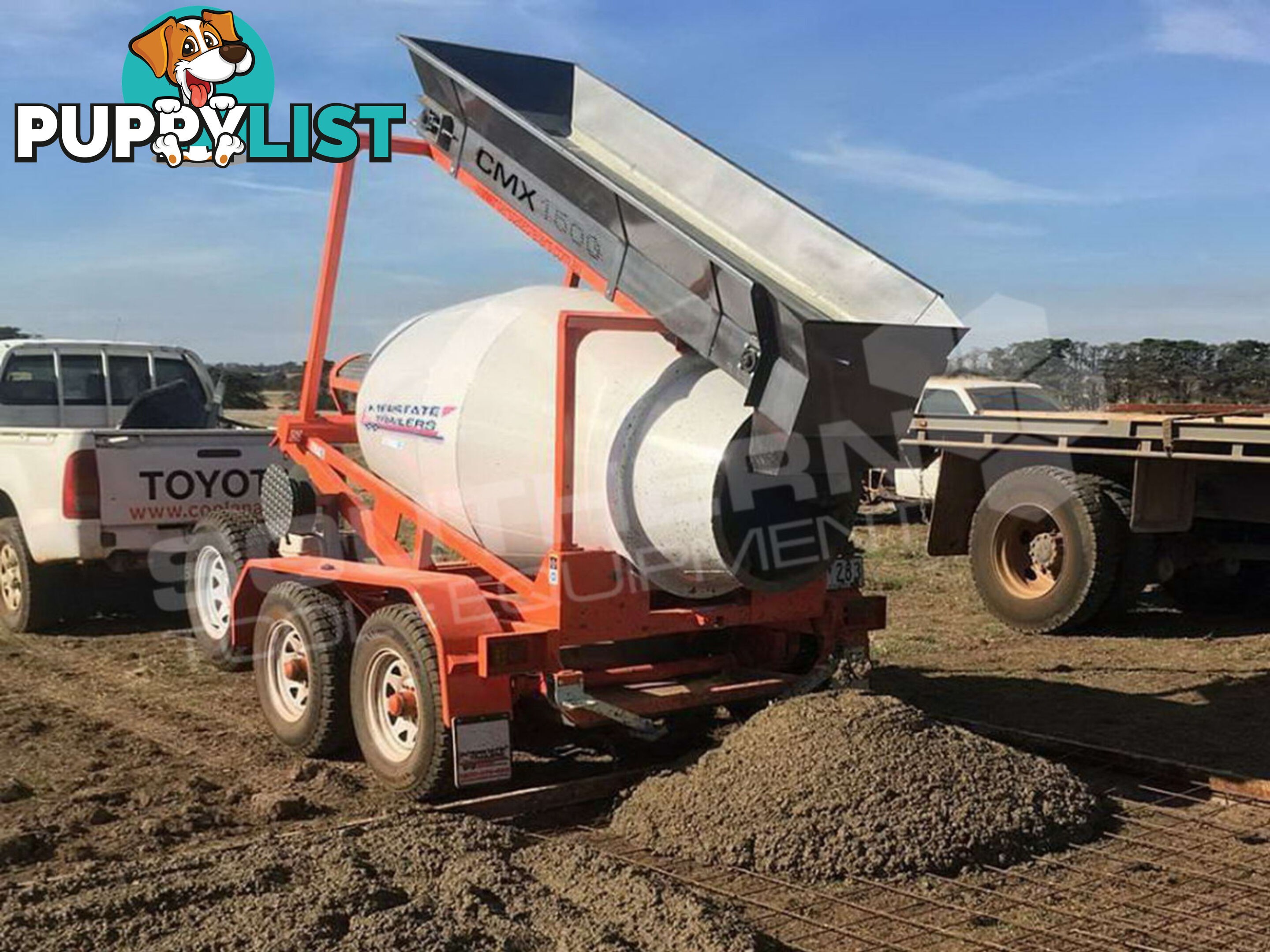 Cement Mixer CMX1500 Mobile Batching Plant Trailer 