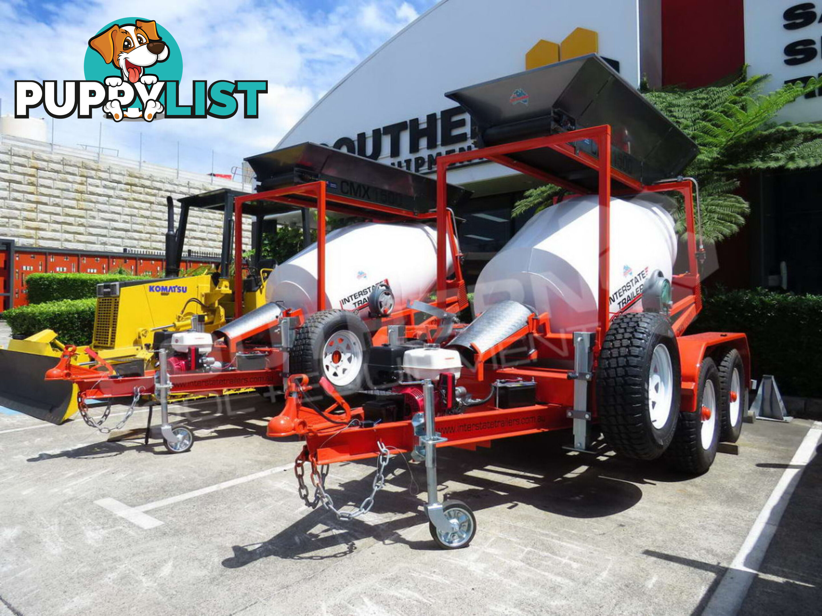 Cement Mixer CMX1500 Mobile Batching Plant Trailer 