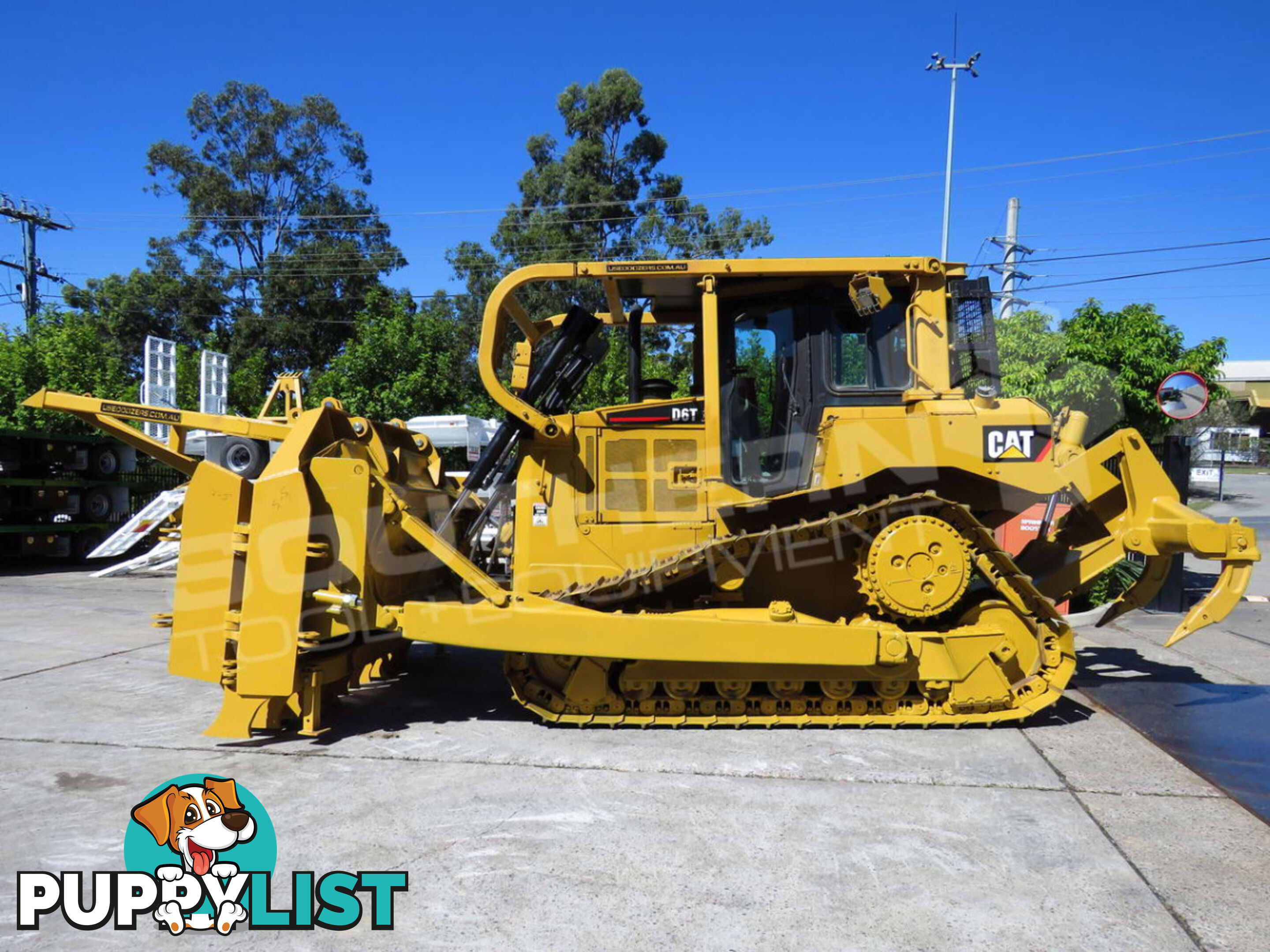 Caterpillar D6T XL Bulldozer with Stick Rake