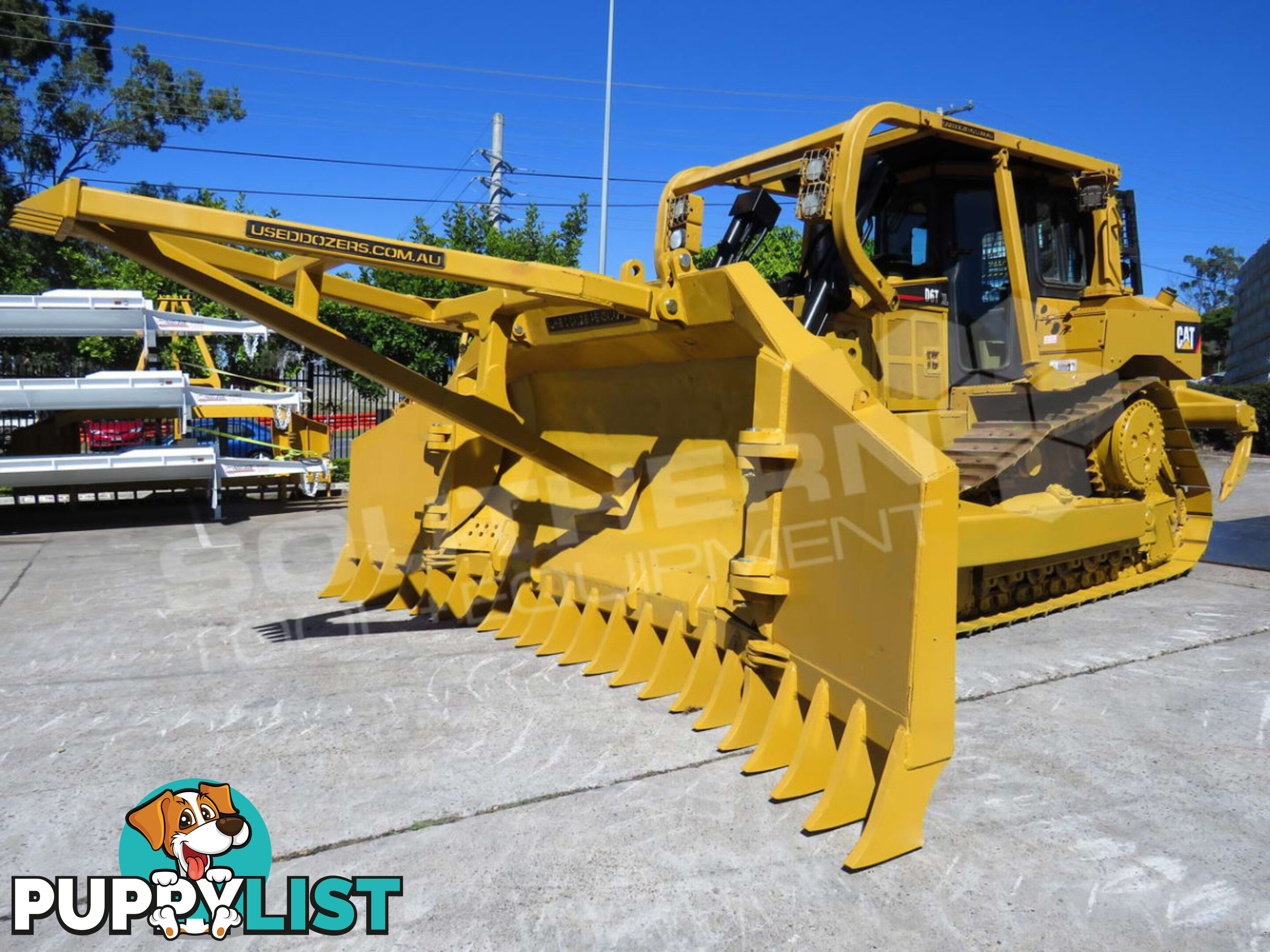 Caterpillar D6T XL Bulldozer with Stick Rake