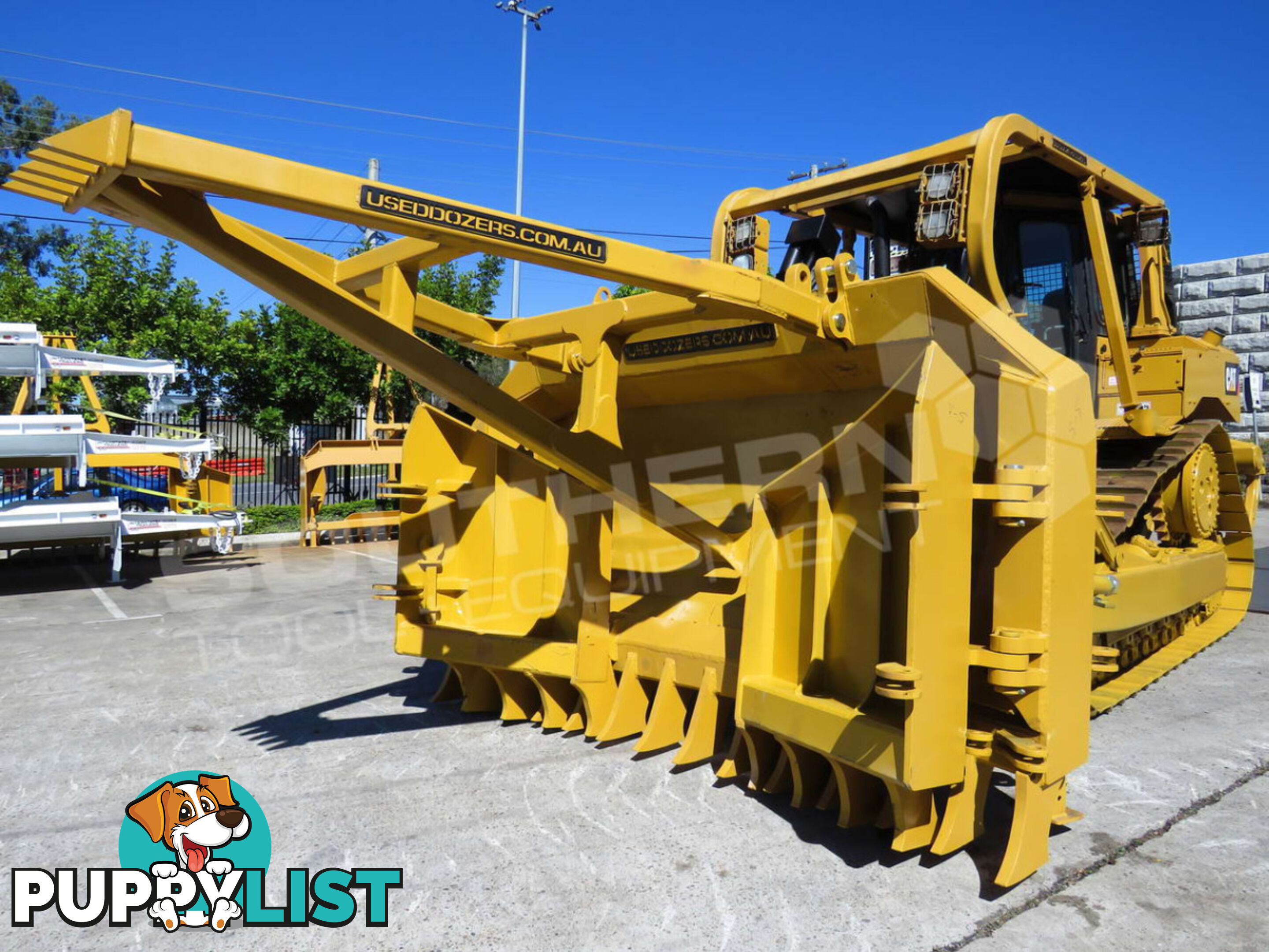 Caterpillar D6T XL Bulldozer with Stick Rake