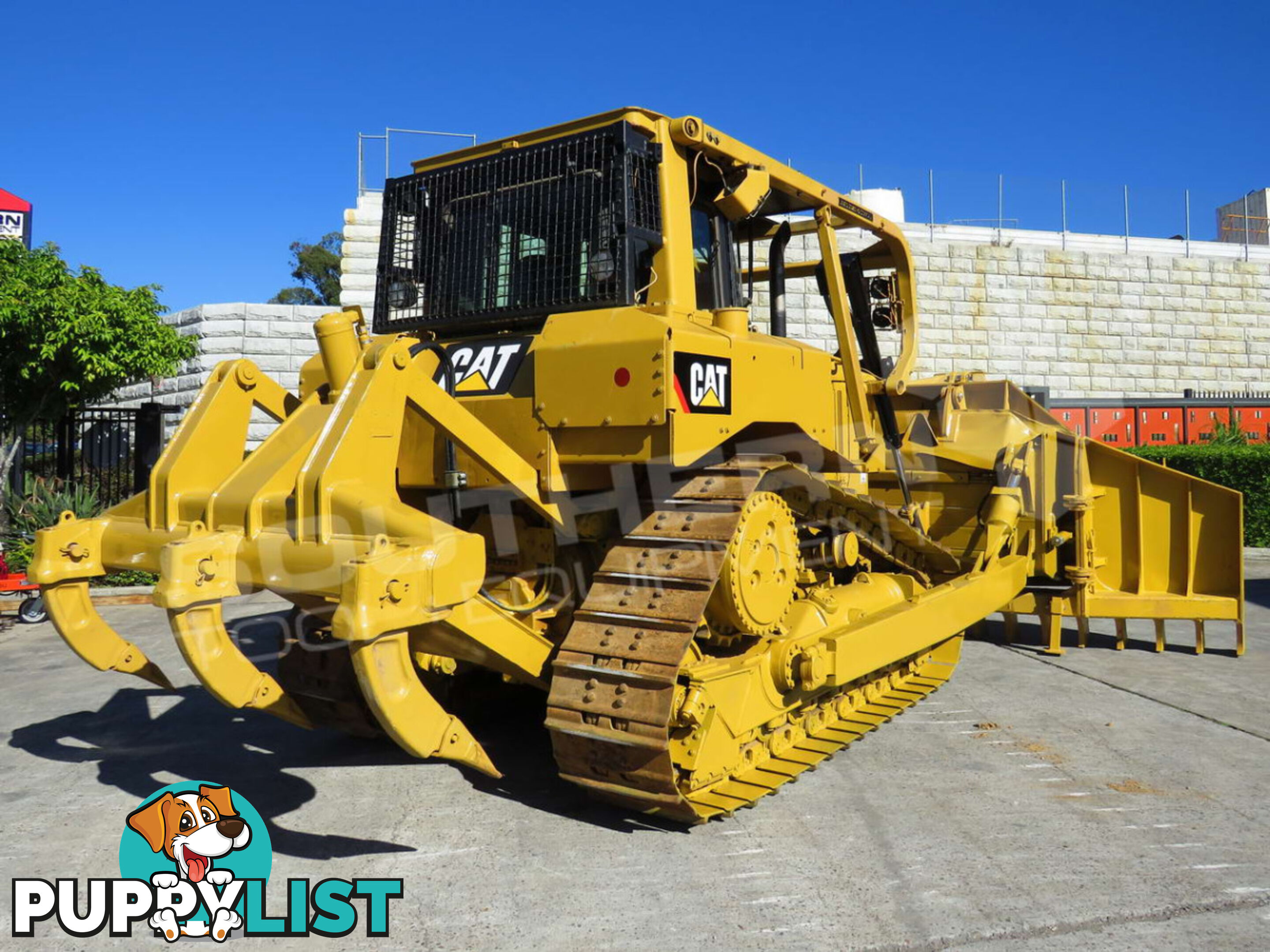 Caterpillar D6T XL Bulldozer with Stick Rake