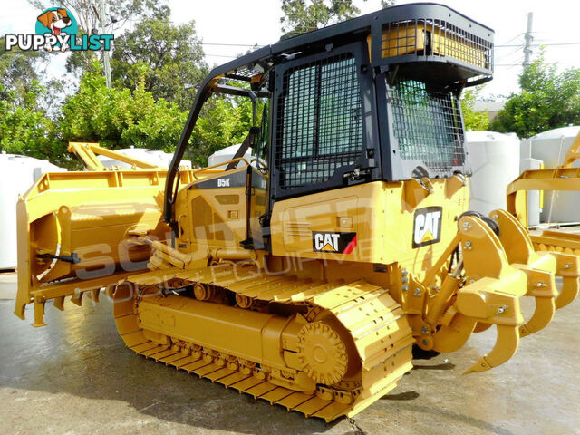 Caterpillar D5K WT Bulldozer with Drive in Stick Rake Tree Spear