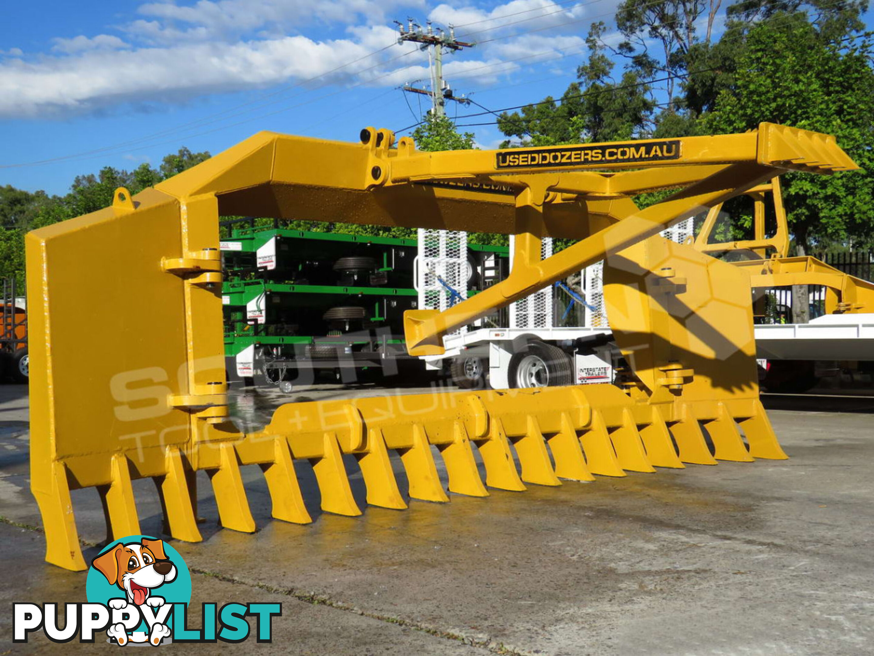 Heavy Duty Caterpillar D5N D6N Dozer Bi-Folding Stick Rake