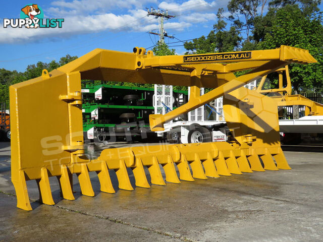 Heavy Duty Caterpillar D5N D6N Dozer Bi-Folding Stick Rake