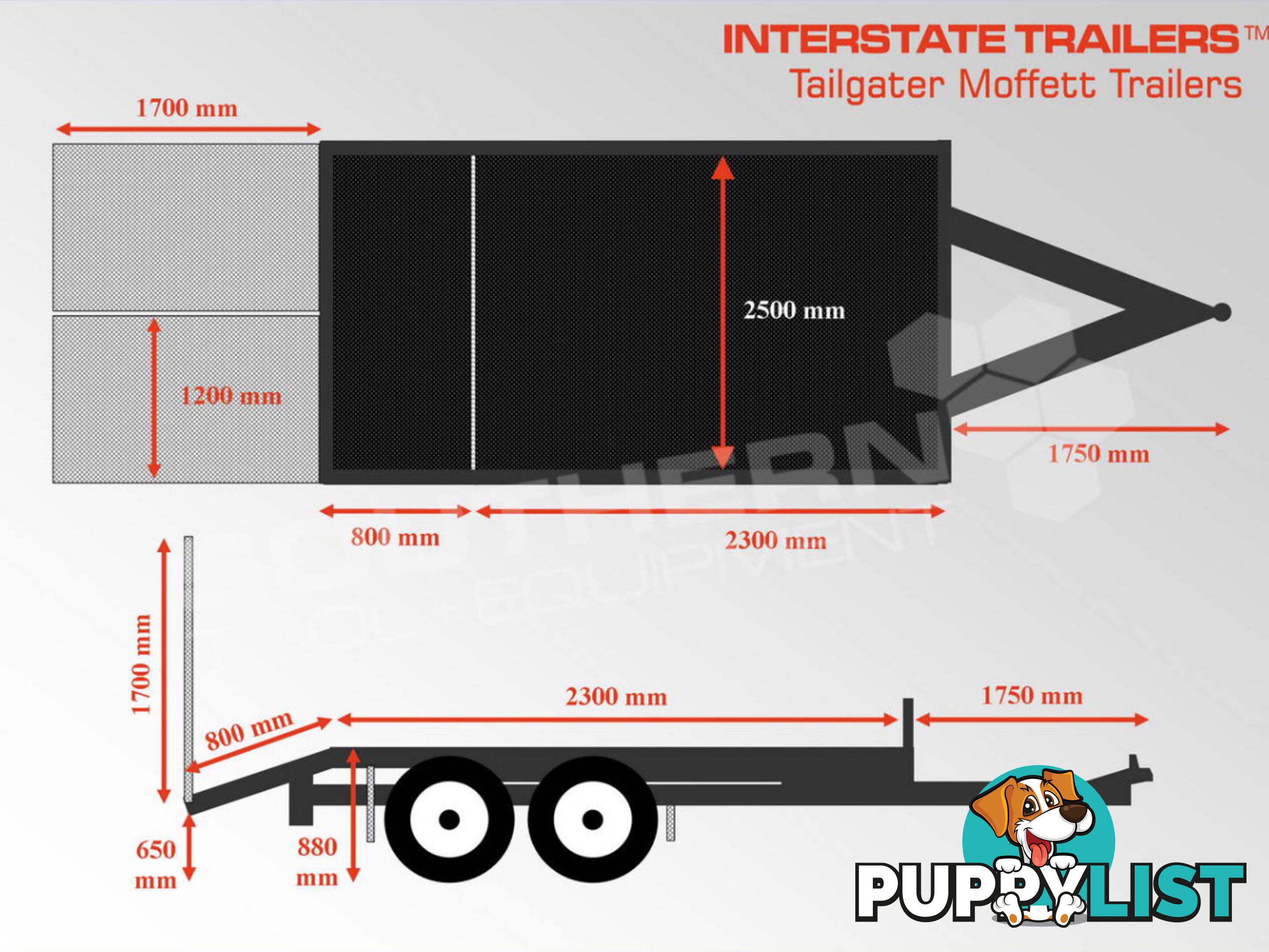 4.5 TON Custom build Moffett Forklifts Trailers Tailgater Plant Trailers