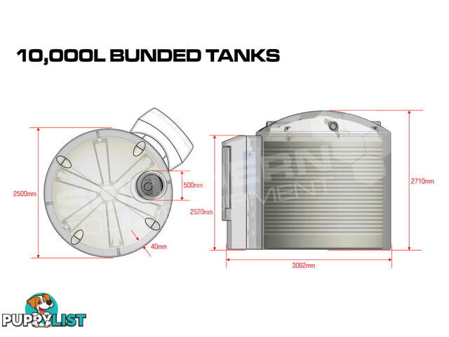 10,000L Diesel Fuel Tank fully bunded fuel storage station