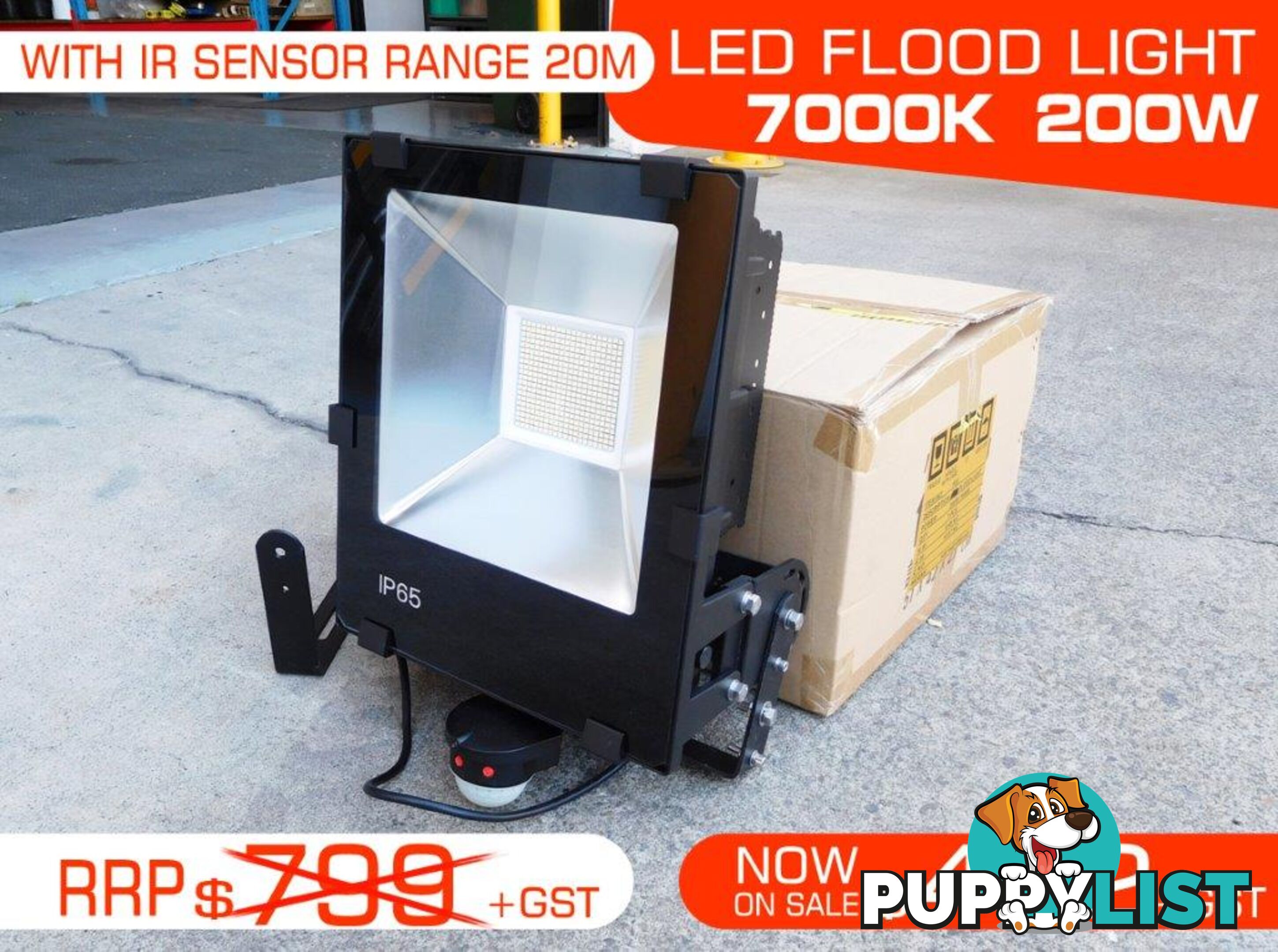 IP65 Water proof LED FLOOD Light 200W - 7000k.240V/50Hz.