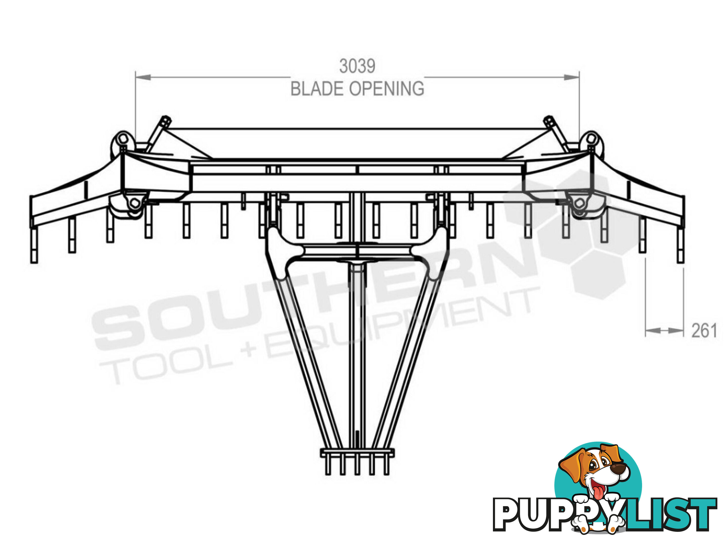 Heavy Duty Caterpillar D6K D6K2 Dozer Bi-Folding Stick Rake