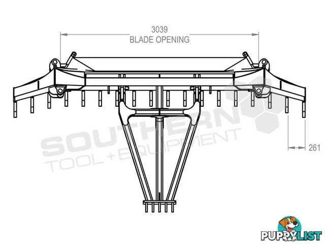 Heavy Duty Caterpillar D6K D6K2 Dozer Bi-Folding Stick Rake