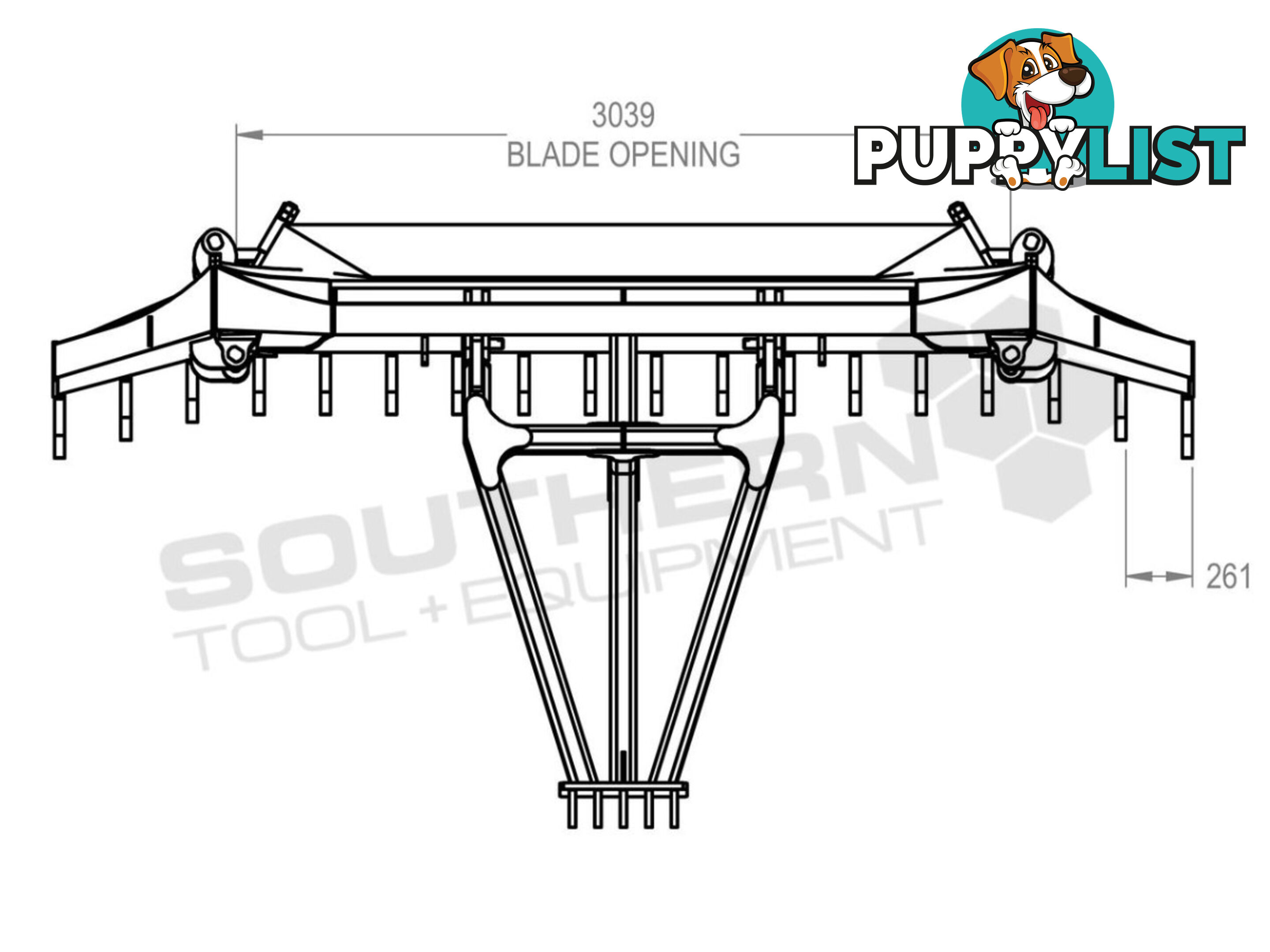 Heavy Duty Caterpillar D5M D6M Dozer Bi-Folding Stick Rake 