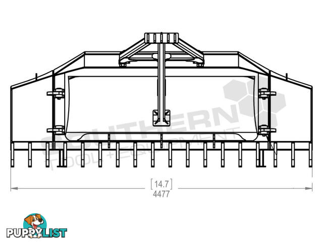 Heavy Duty Caterpillar D5M D6M Dozer Bi-Folding Stick Rake 