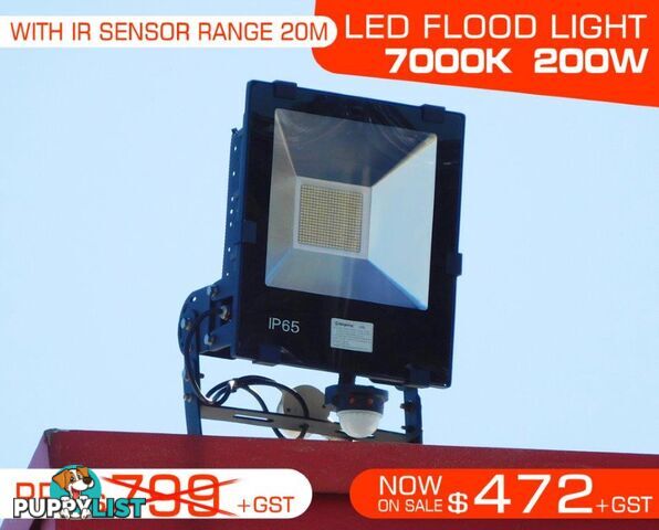 200W IP65 Water proof LED FLOOD Light - 7000k. 240V/50Hz. 