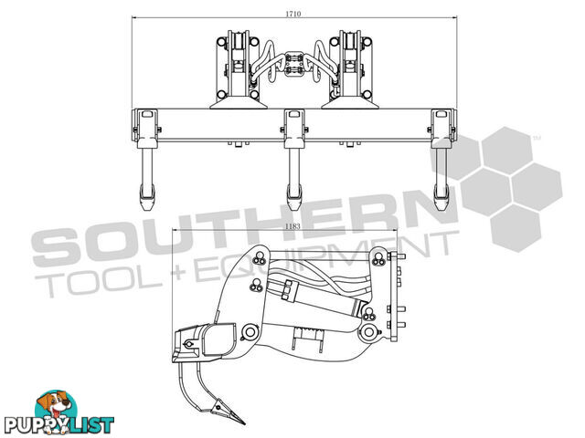 Caterpillar D5G Two Barrel Dozer Rippers