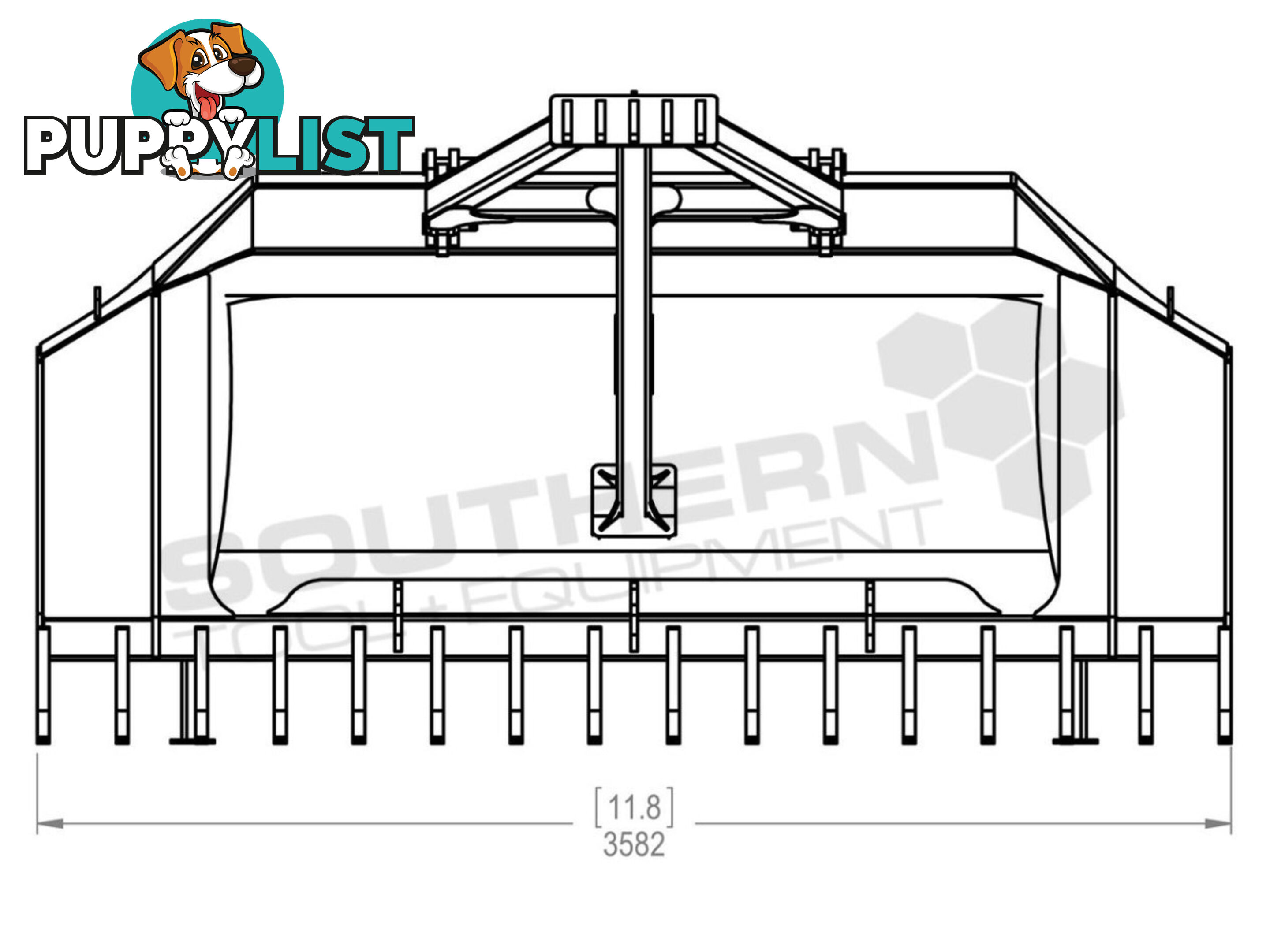 Heavy Duty Caterpillar D4K D5K Bi-Folding Stick Rake