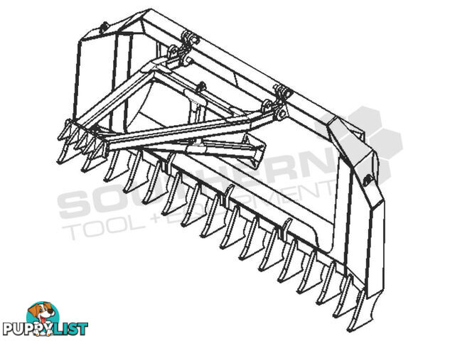 Heavy Duty Caterpillar D4K D5K Bi-Folding Stick Rake