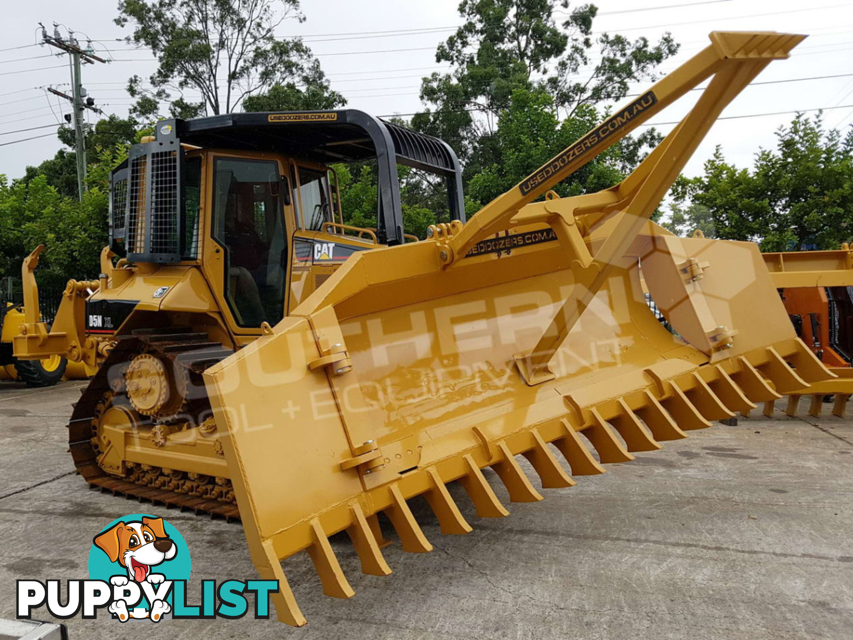 Caterpillar D5N XL Bulldozer with Drive in Stick Rake & Tree Spear 