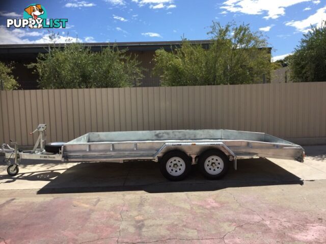 16x6'4" Galvansied Boxed Beavertail Car Trailer