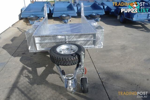  - 7X4 GALVANISED PLANT AND EQUIPMENT TRAILER, MESH RAMP, TRADESMAN TRAILER