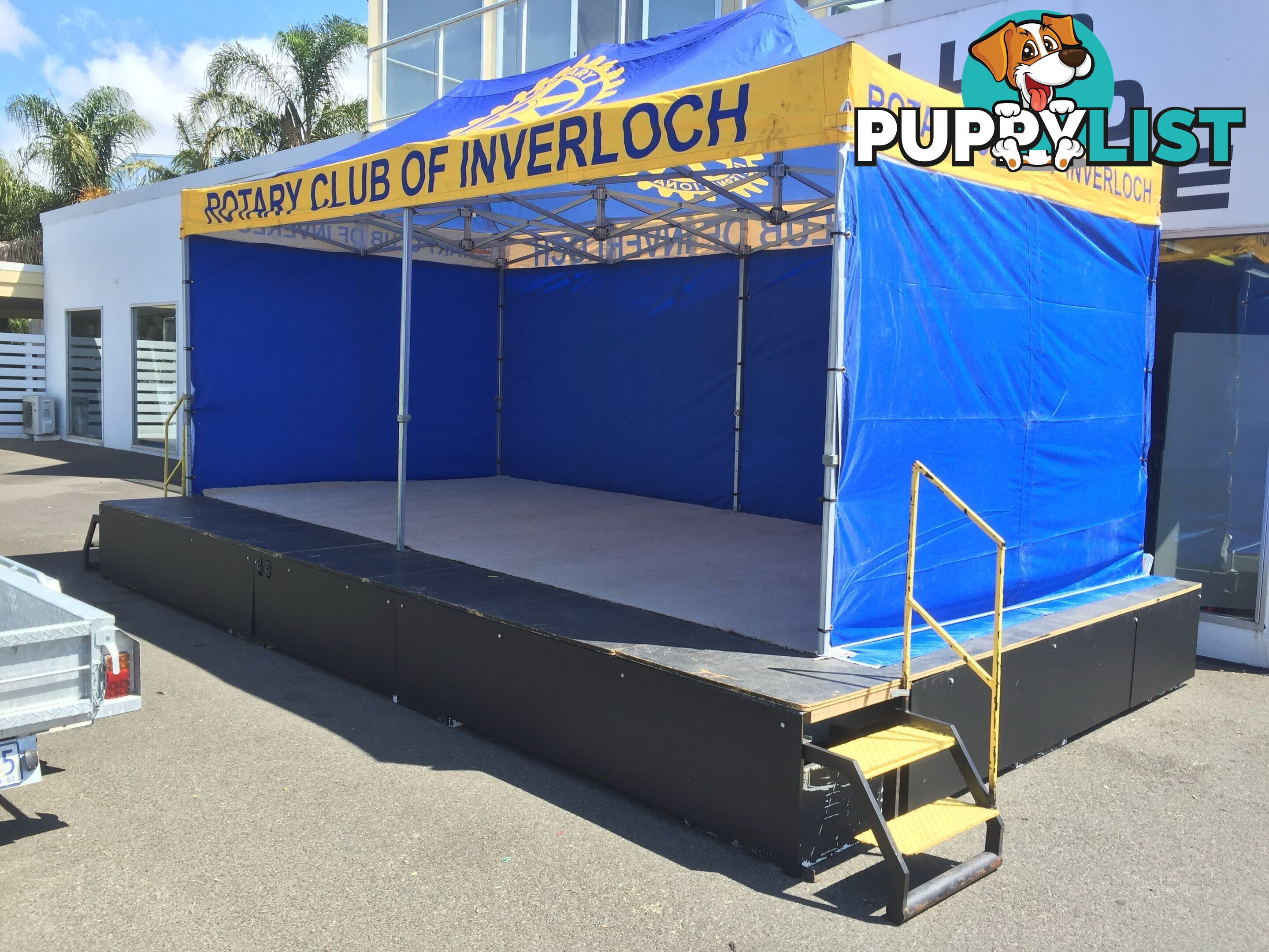 Galvanised Tandom Trailer with Stage