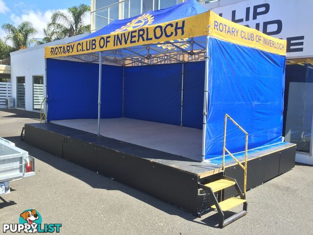 Galvanised Tandom Trailer with Stage