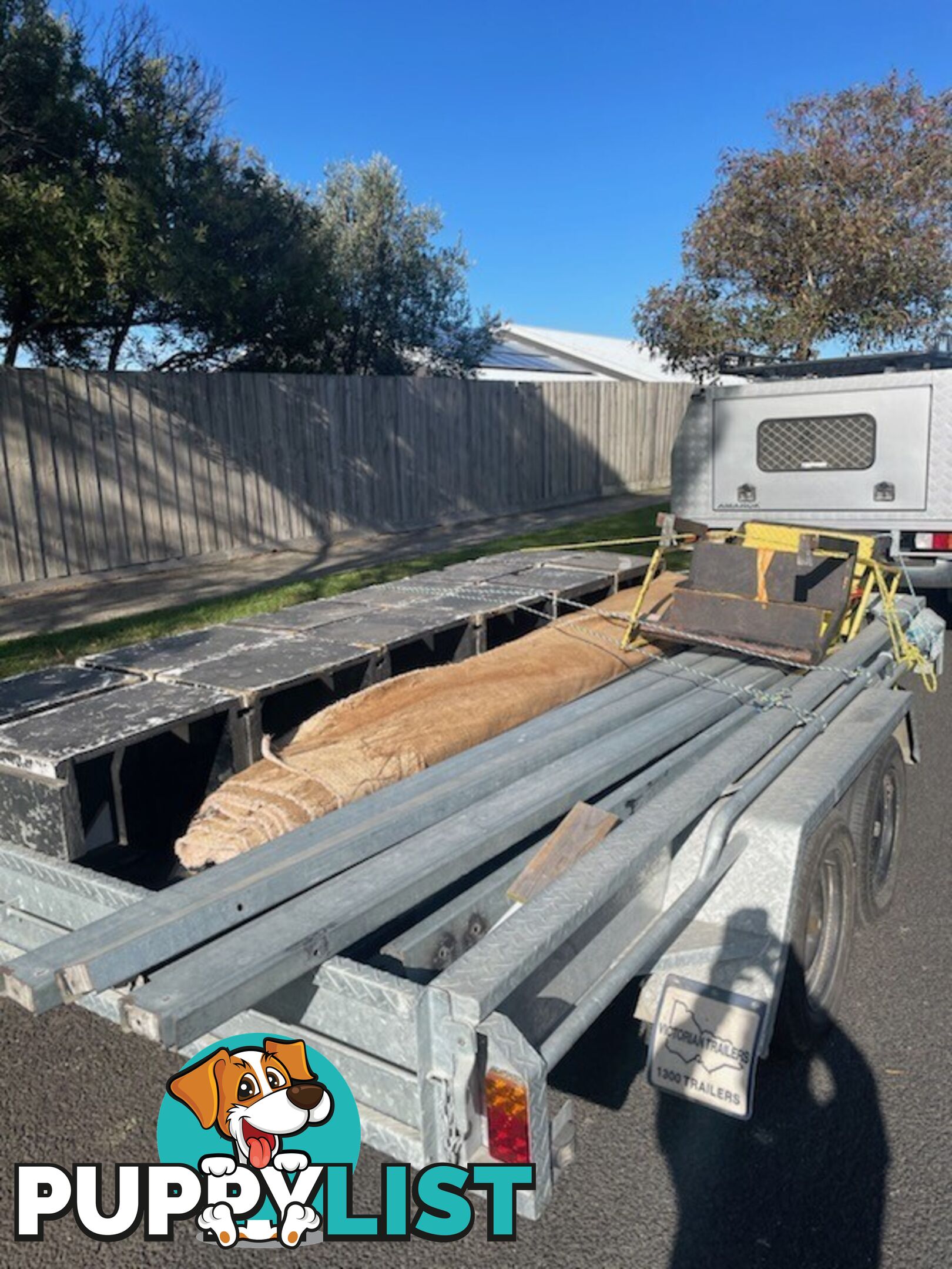 Galvanised Tandom Trailer with Stage