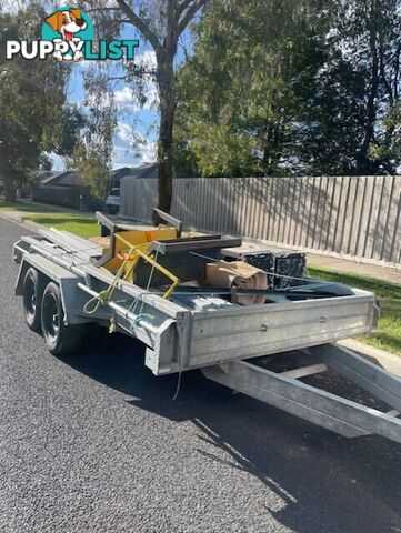 Galvanised Tandom Trailer with Stage