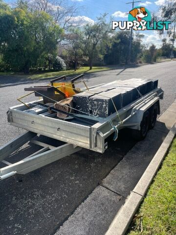 Galvanised Tandom Trailer with Stage