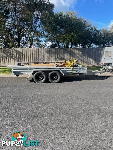 Galvanised Tandom Trailer with Stage
