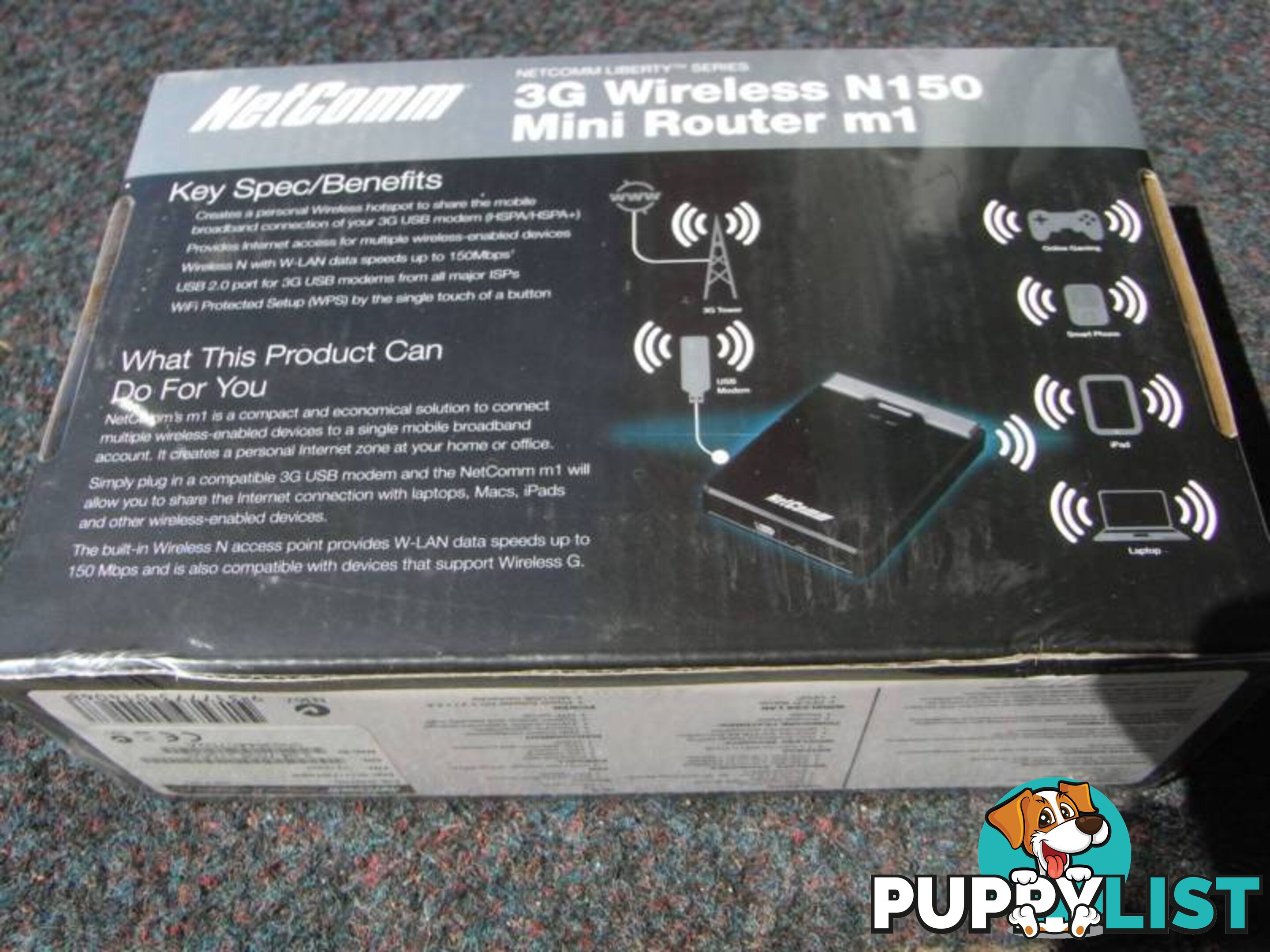 NEW NetComm 3GM1Wn 3G Wireless N150 Mini Router m1 .RRP- $139.95