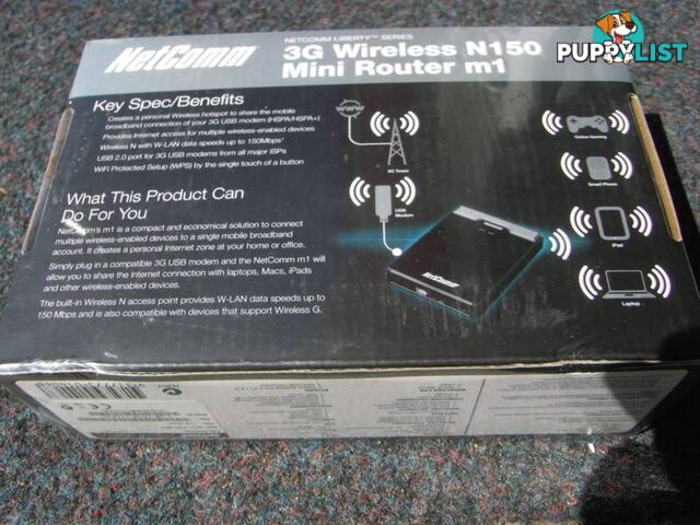 NEW NetComm 3GM1Wn 3G Wireless N150 Mini Router m1 .RRP- $139.95