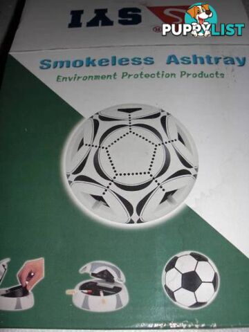 fifa soccer ball smokless ash tray sensors activate filtered fan