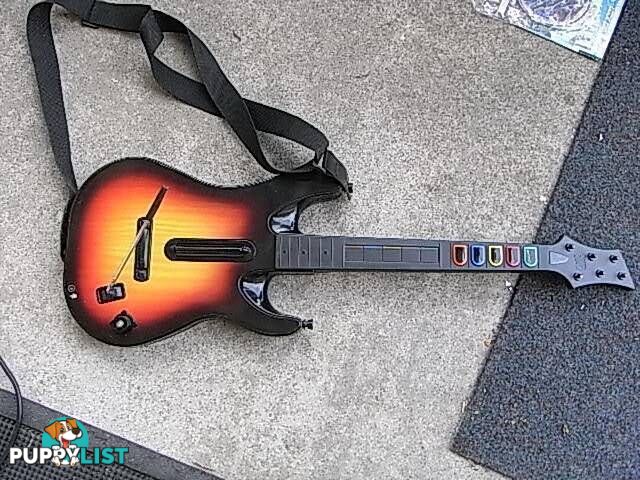 Red Octane Guitar Hero ps3 Sunburst Wireless Controller 9545