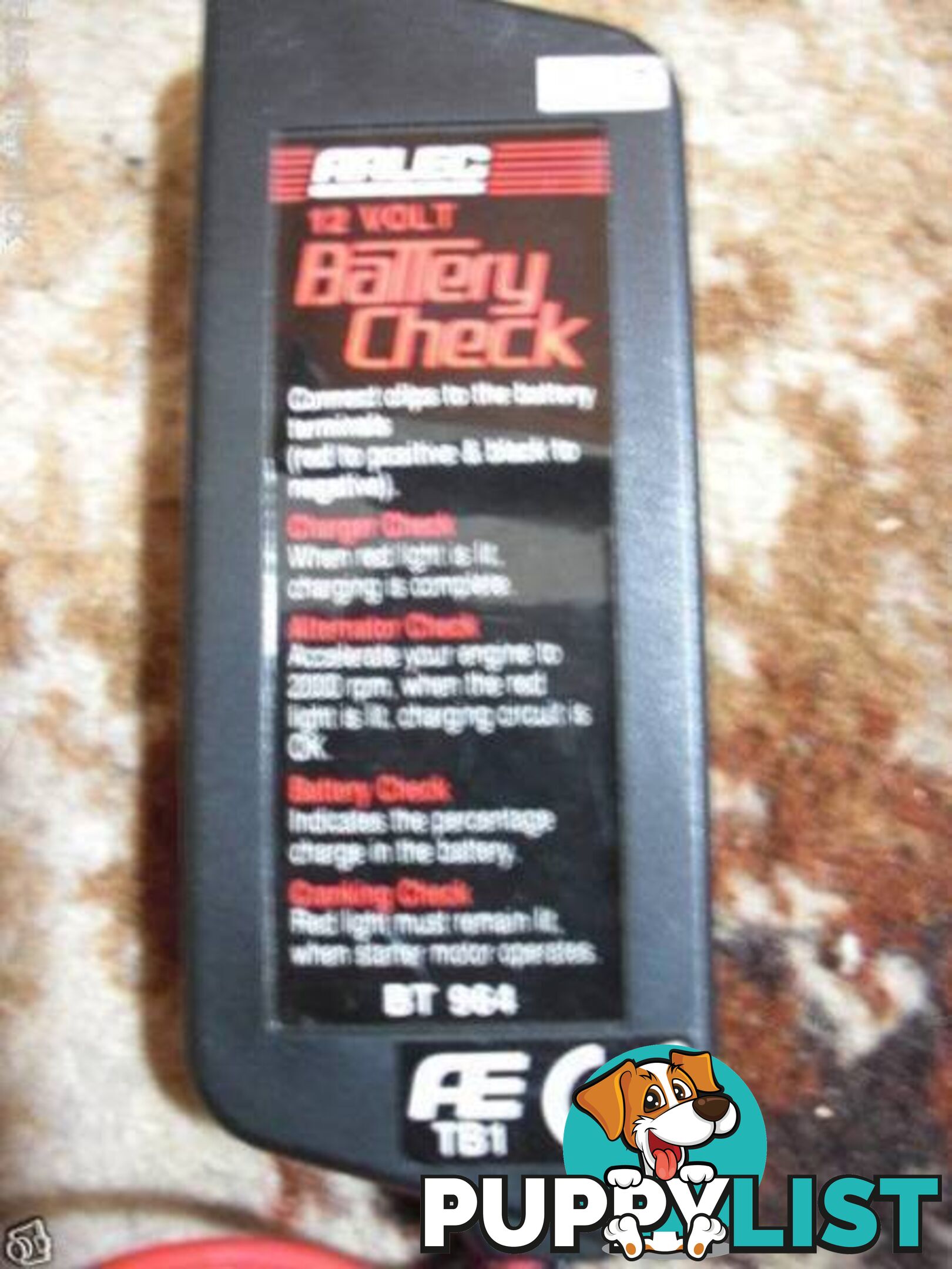 ARLEC ALTERNATOR /BATTERY/ CHARGER/ CHANKING TESTER