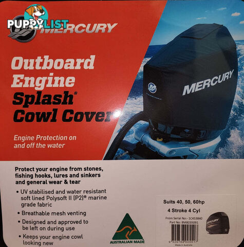 8M8035091 - Outboard Cover - 40/50/60hp 4 Stoke 4 Cyl - 1C453840 UP