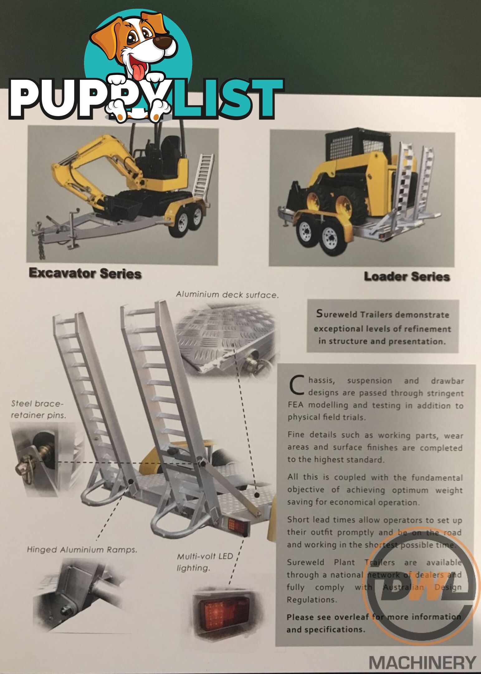 Sureweld Tag Tag/Plant(with ramps) Trailer