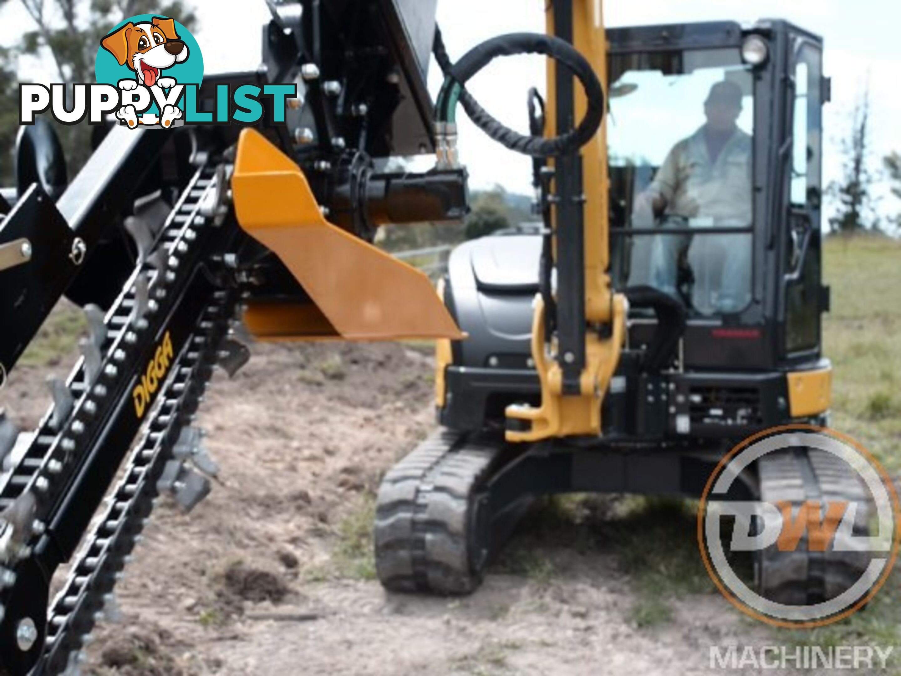 DIGGA TRENCHERS ALL MAKES ALL MODELS SUIT SUIT EXCAVATOR BOBCAT TRACTOR TELEHANDLER Trencher Attachments