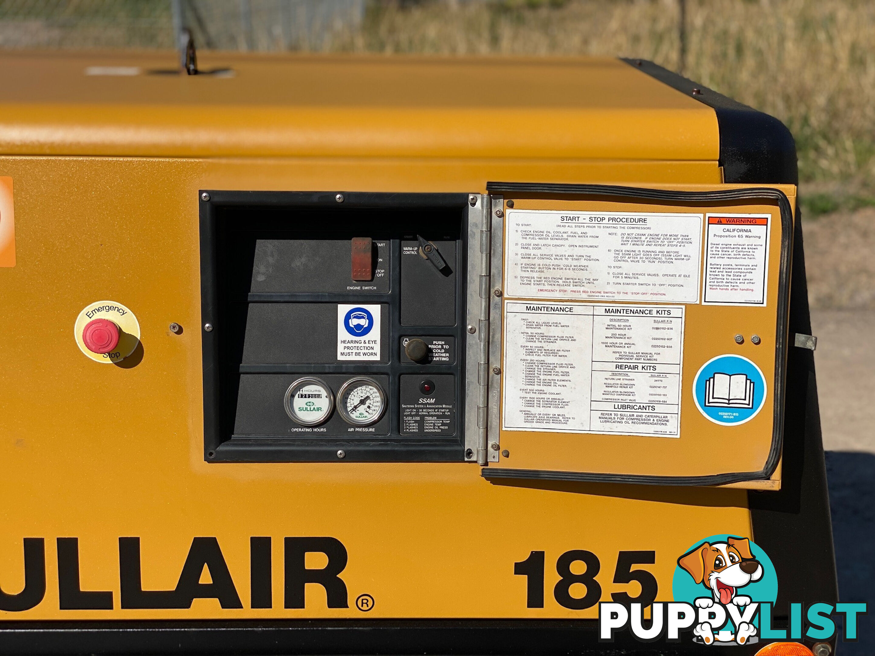 Sullair 185DPQ Diesel Compressor