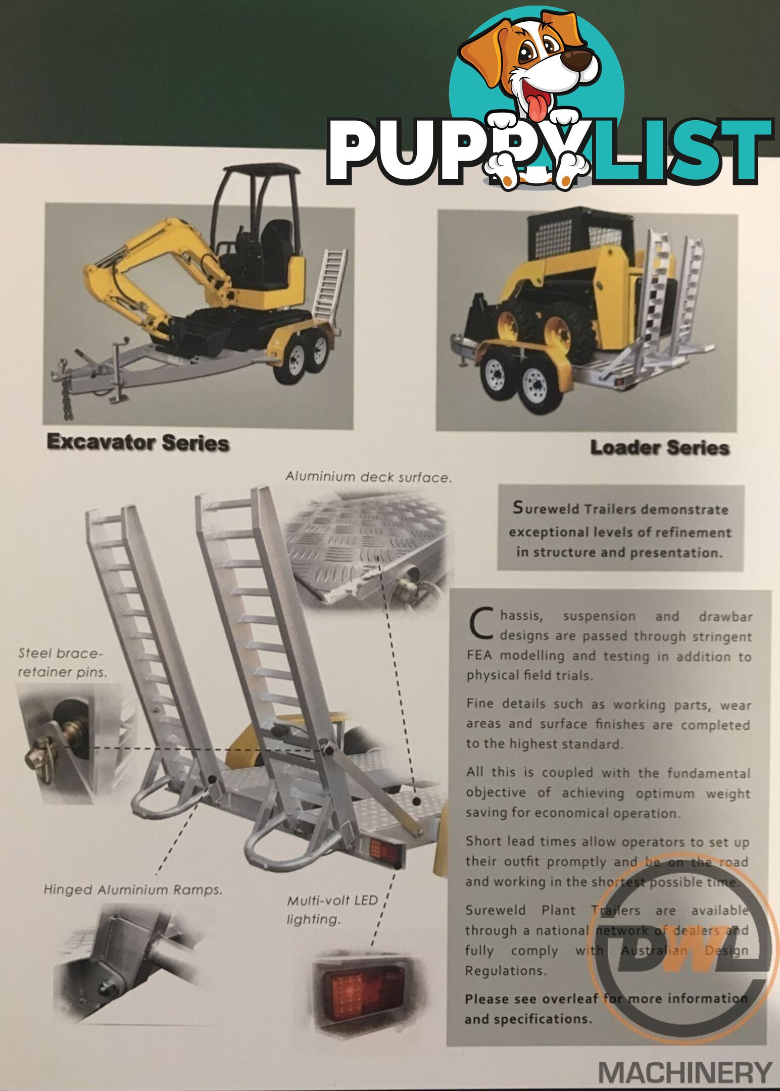 Sureweld Tag Tag/Plant(with ramps) Trailer