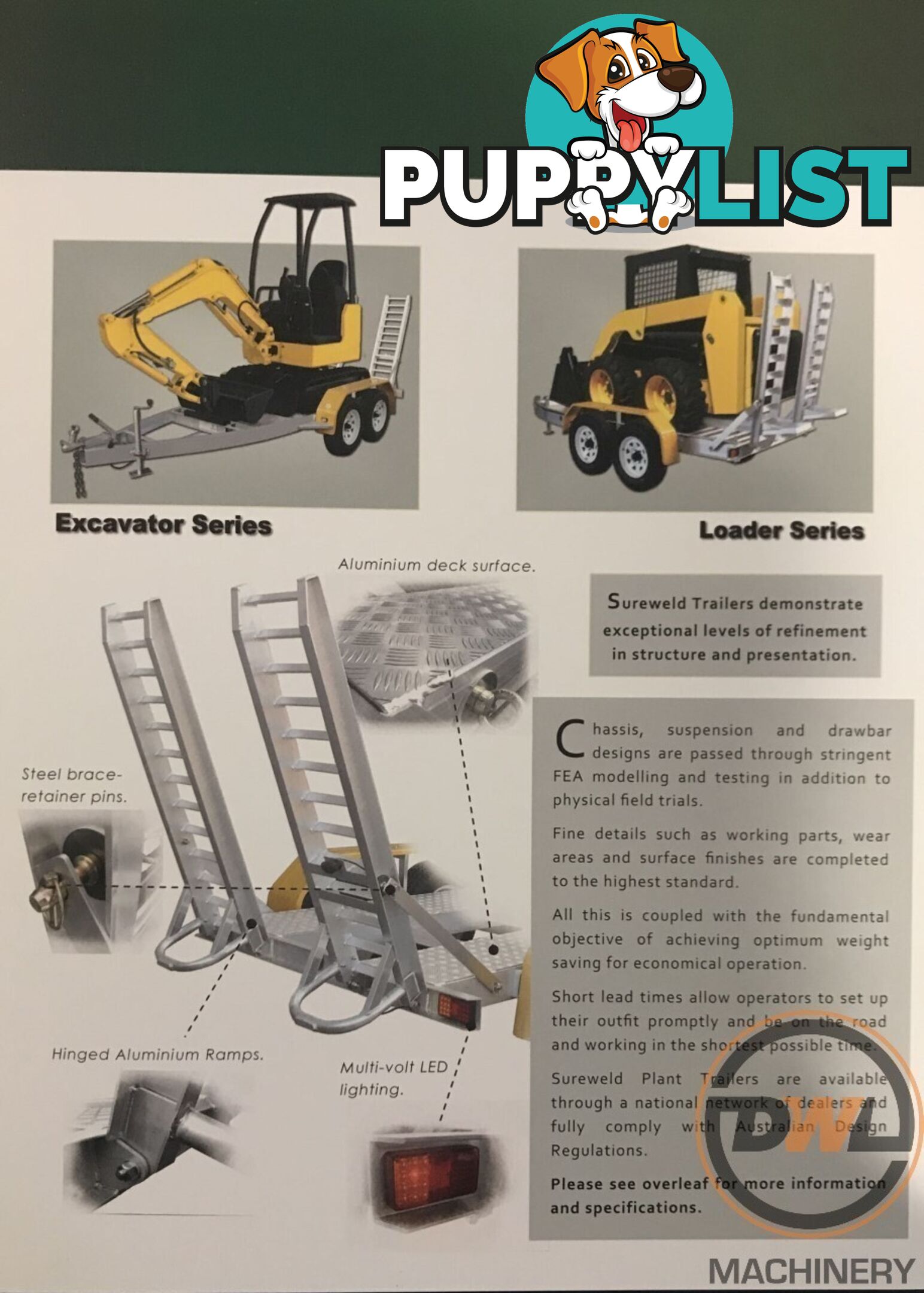 Sureweld Tag Tag/Plant(with ramps) Trailer