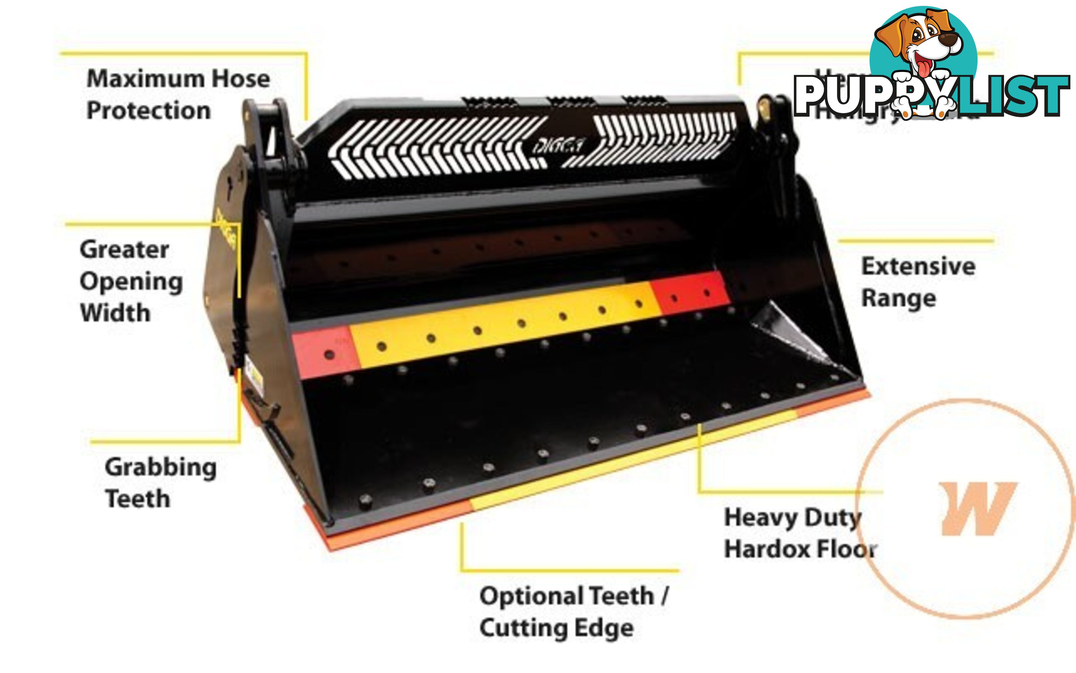 DIGGA 4 IN 1 ROCK GRAPPLE GP BUCKETS Bucket-GP Attachments