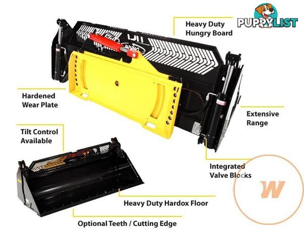 DIGGA 4 IN 1 ROCK GRAPPLE GP BUCKETS Bucket-GP Attachments