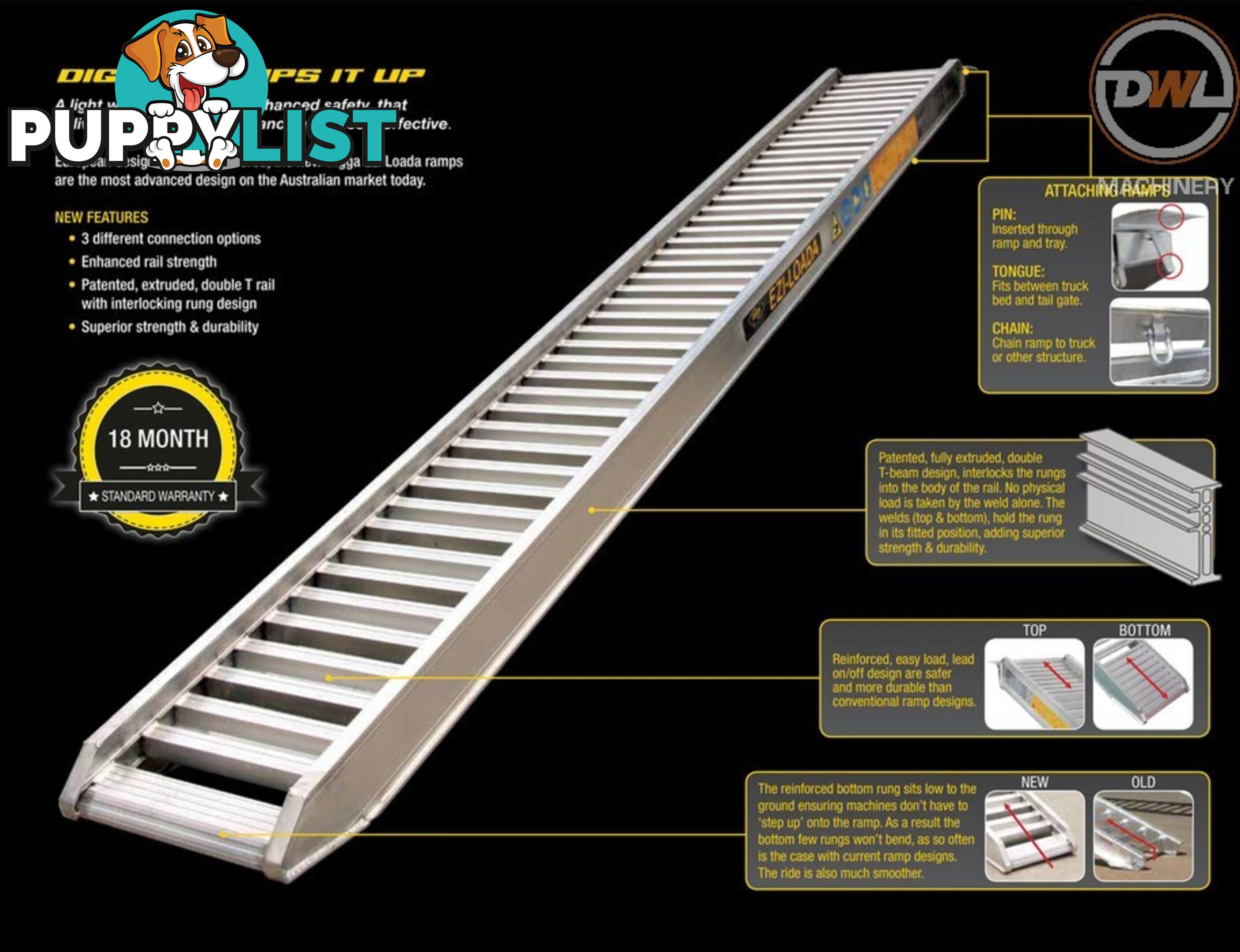 DIGGA ALUMINIUM LOADING RAMP Loading Ramp Attachments