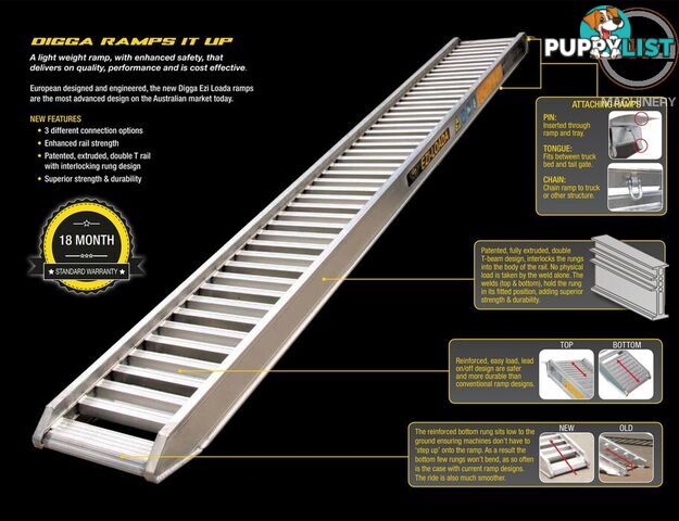 DIGGA ALUMINIUM LOADING RAMP Loading Ramp Attachments